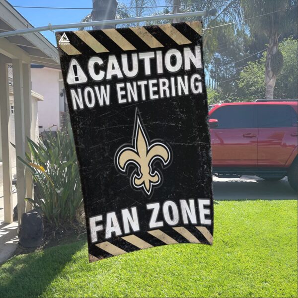 New Orleans Saints Fan Zone Flag, NFL Welcome Sport Flag – House Garden Decor Gift