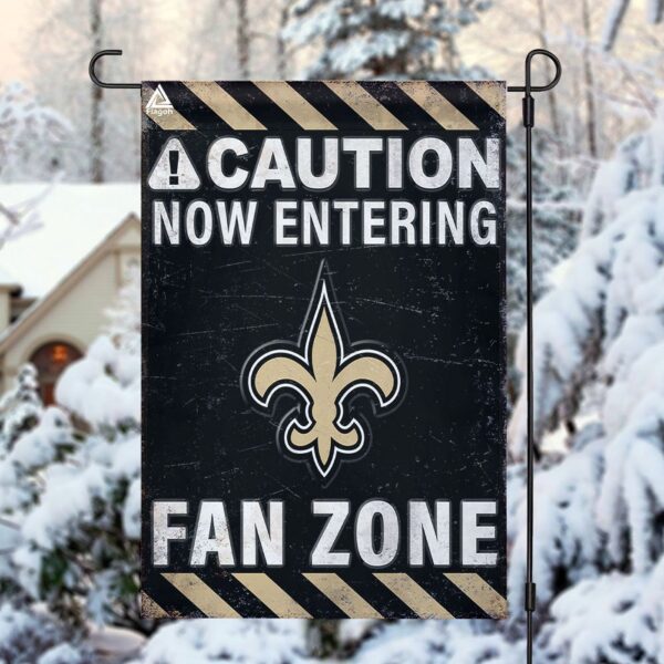 New Orleans Saints Fan Zone Flag, NFL Welcome Sport Flag – House Garden Decor Gift