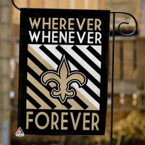 New Orleans Saints Forever Fan Flag, NFL Sport Fans Outdoor Flag – House Garden Decor Gift