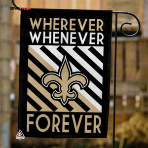 New Orleans Saints Forever Fan Flag, NFL Sport Fans Outdoor Flag - House Garden Decor Gift