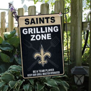 New Orleans Saints Grilling Zone Flag, Saints Football Fans BBQ Flag - House Garden Decor Gift 3