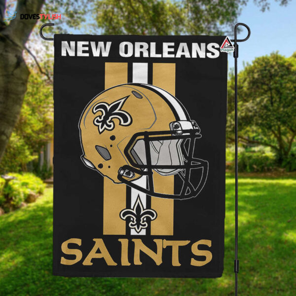 New Orleans Saints Helmet Vertical Flag, Saints NFL Outdoor Flag – House Garden Decor Gift