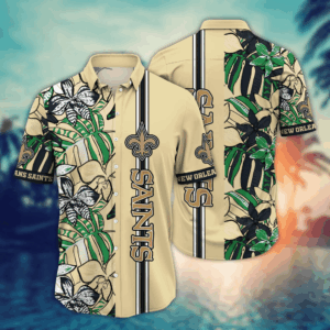 New Orleans Saints NFL Flower Hawaii Shirt  For Fans, Summer Football Shirts