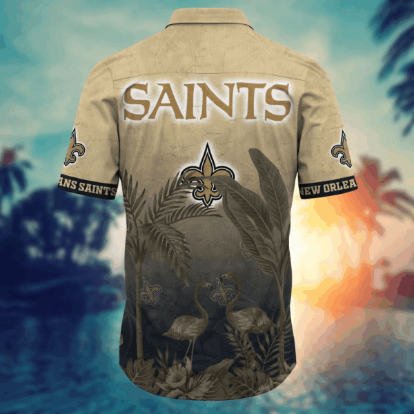 New Orleans Saints NFL Flower Hawaii Shirt   For Fans, Summer Football Shirts