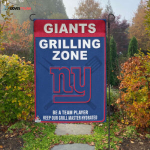 New York Giants Grilling Zone Flag, Giants Football Fans BBQ Flag - House Garden Decor Gift