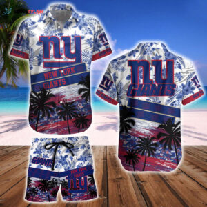 New York Giants Hawaiian Shirt And Beach Short - Gift for Men Women