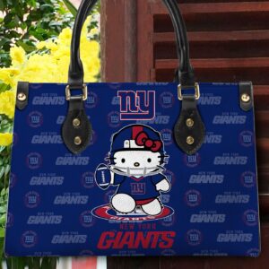 New York Giants Kitty Women Custom Name Leather Hand Bag