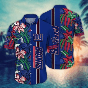 New York Giants NFL Flower Hawaii Shirt   For Fans, Summer Football Shirts