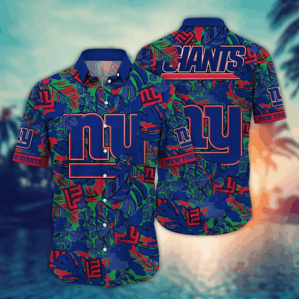 New York Giants NFL Flower Hawaii Shirt   For Fans, Summer Football Shirts