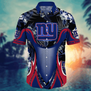 New York Giants NFL Flower Hawaii Shirt   For Fans, Summer Football Shirts