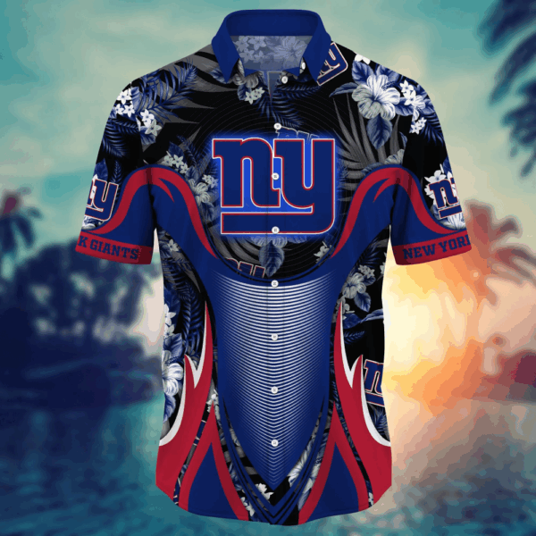 New York Giants NFL Flower Hawaii Shirt   For Fans, Summer Football Shirts