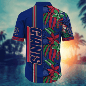 New York Giants NFL Flower Hawaii Shirt   For Fans, Summer Football Shirts