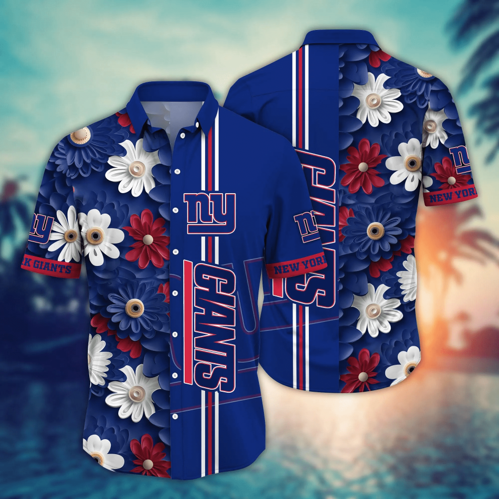 New York Giants NFL Flower Hawaii Shirt  For Fans, Summer Football Shirts NA49574