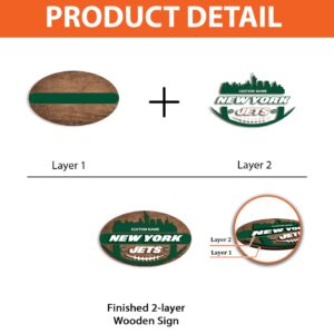 New York Jets 2 Layers Wooden Sign - Home Decor Gift 3