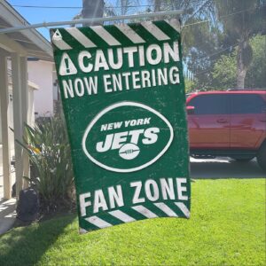 New York Jets Fan Zone Flag, NFL Welcome Sport Flag – House Garden Decor Gift