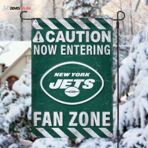 New York Jets Fan Zone Flag, NFL Welcome Sport Flag - House Garden Decor Gift