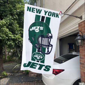 New York Jets Helmet Vertical Flag, Jets NFL Outdoor Flag - House Garden Decor Gift - House Garden Decor Gift 3