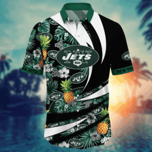 New York Jets NFL Flower Hawaii Shirt   For Fans, Summer Football Shirts