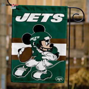 New York Jets x Mickey Football Flag, NFL Premium Flag - House Garden Decor Gift