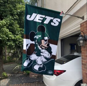 New York Jets x Mickey Football Flag, NFL Premium Flag – House Garden Decor Gift