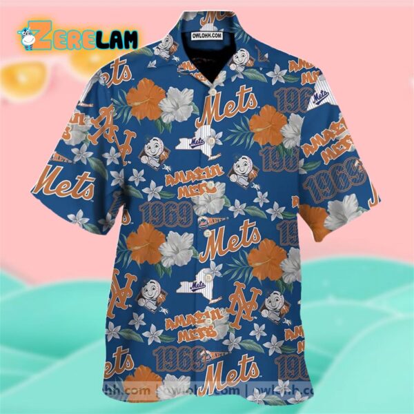 New York Mets Big And Tall Hawaiian Shirt – City Style Button Up for Men