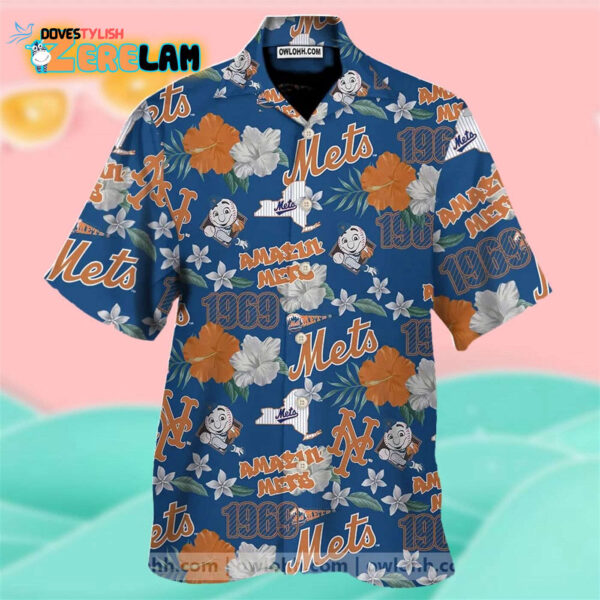New York Mets Big And Tall Hawaiian Shirt – City Style Button Up for Men