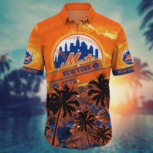 New York Mets MLB Flower Hawaii Shirt - Official Team Merchandise 3