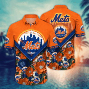 New York Mets MLB Flower Hawaii Shirt And Tshirt For Fans, Custom Summer Football Shirts