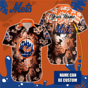 New York Mets MLB-Hawaiian Shirt Custom  For Men Women