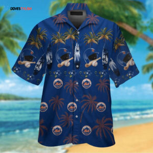 New York Mets Tropical Hawaiian Shirt Baseball Fan Gift Idea Summer Aloha Shirt