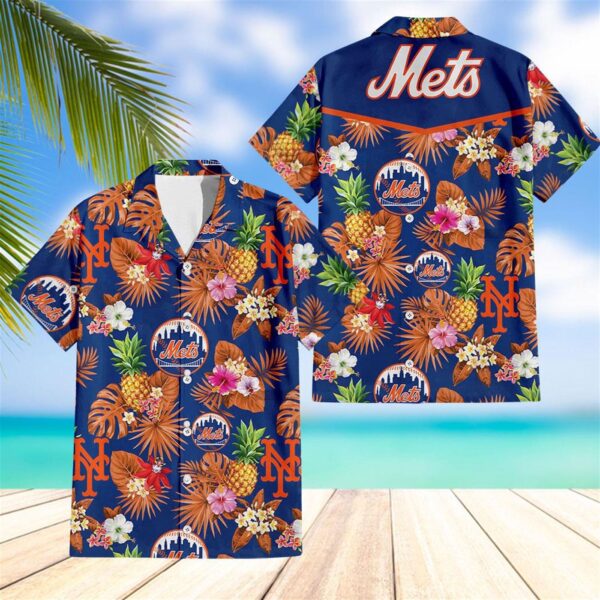 New York Mets Pineapple Hawaiian Shirt – Tropical MLB Fan Apparel
