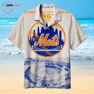 New York Mets Stadium Hawaiian Shirt - Official MLB Merchandise