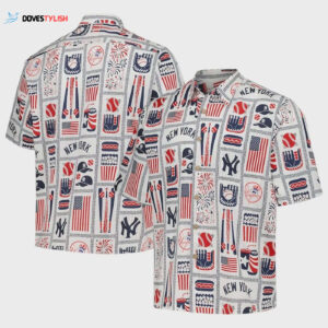 New York Yankees Americana Celebration Hawaiian Shirt - Official MLB Apparel