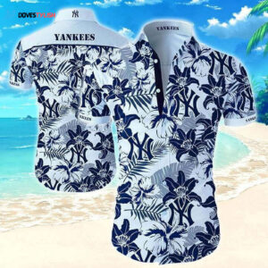 New York Yankees Floral Hawaiian Shirt - Official MLB Merchandise