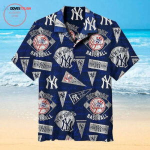 New York Yankees Baseball Hawaiian Shirt - Official MLB Merchandise