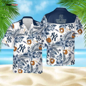 New York Yankees Classic Catch Hawaiian Shirt - Official MLB Merchandise