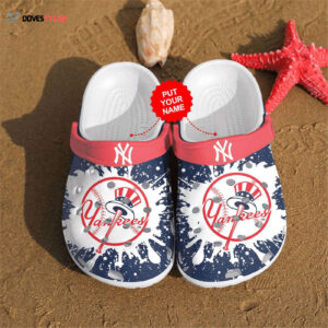 New York Yankees Custom Name Clogs Shoes Crocband Clog Comfortable Shoes