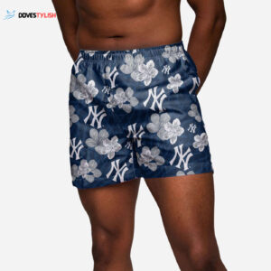 New York Yankees Hibiscus Swimming Trunks - Official MLB Swimwear