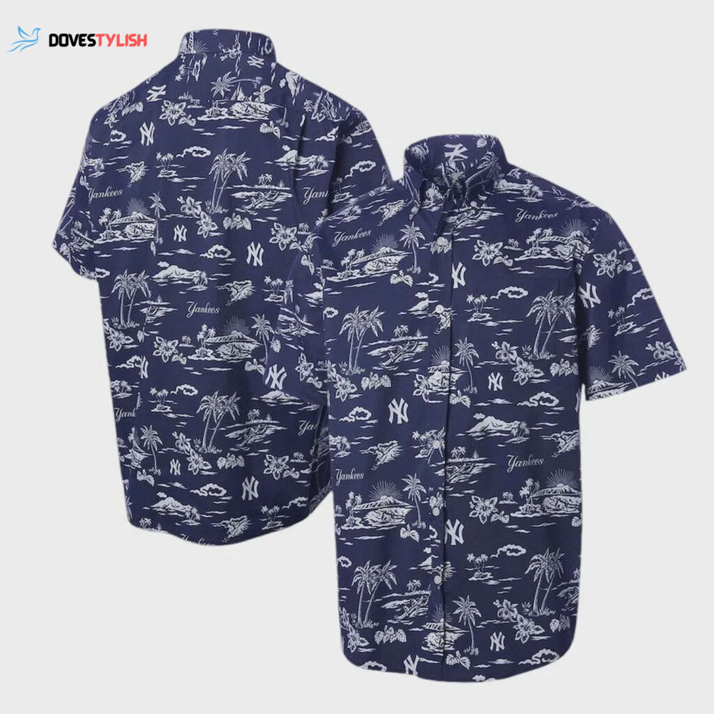 New York Yankees Island Vibes Navy Hawaiian Shirt – Official MLB Merchandise