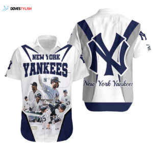 New York Yankees Legends Collage Hawaiian Shirt - Official MLB Merchandise
