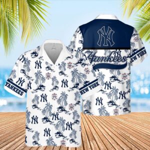 Official New York Yankees Logo Hawaiian Shirt – Full Print Design