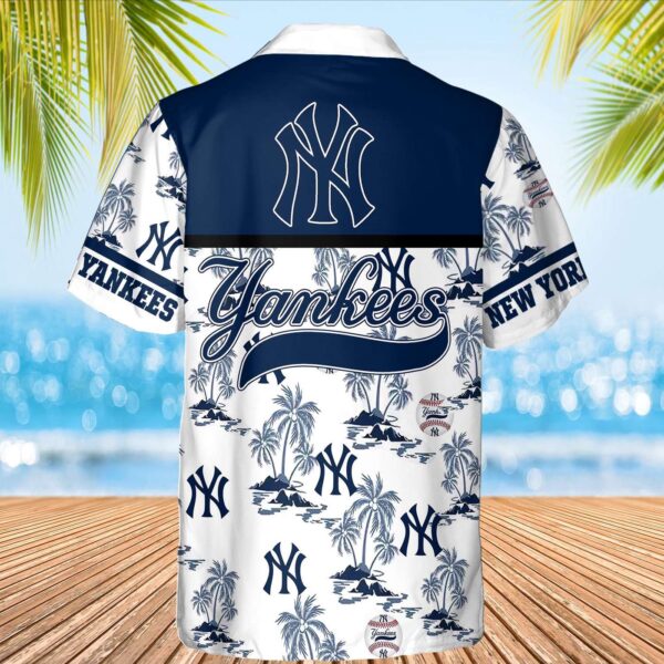 Official New York Yankees Logo Hawaiian Shirt – Full Print Design