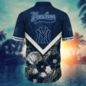 New York Yankees MLB Flower Hawaii Shirt  For Fans, Custom Summer Football Shirts
