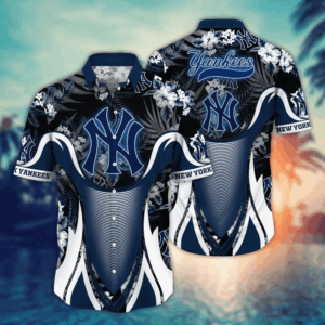 New York Yankees MLB Flower Hawaii Shirt  For Fans, Summer Football Shirts