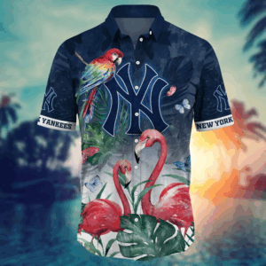 New York Yankees MLB Flower Hawaii Shirt   For Fans, Summer Football Shirts