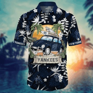 New York Yankees MLB Flower Hawaii Shirt  For Fans, Summer Football Shirts