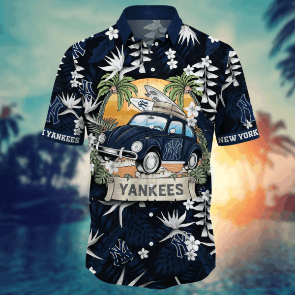 New York Yankees MLB Flower Hawaii Shirt  For Fans, Summer Football Shirts