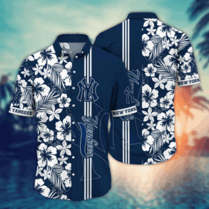 New York Yankees MLB Flower Hawaii Shirt  For Fans, Summer Football Shirts