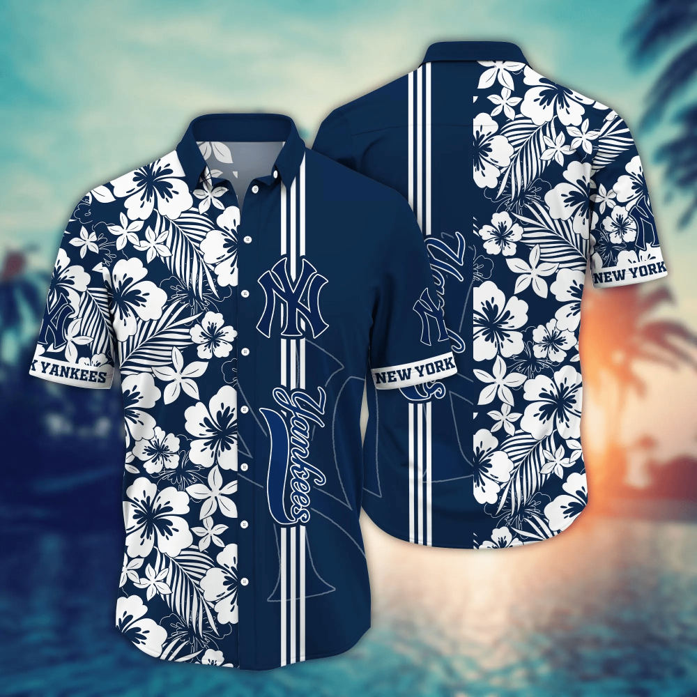 New York Yankees MLB Flower Hawaii Shirt  For Fans, Summer Football Shirts