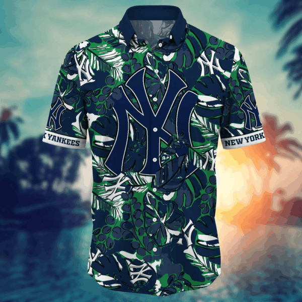 New York Yankees MLB Flower Hawaii Shirt   For Fans, Summer Football Shirts